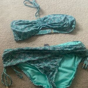 Green floral bikini